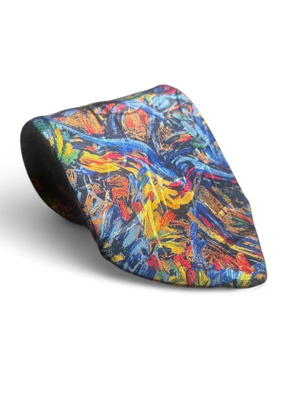 Brioni Silk Tie Mens Multicolored Abstract Art Print Made in Italy Designer